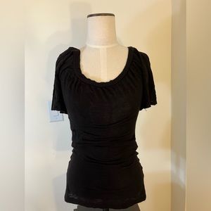 Charlotte Russe size medium black knit with flowy short sleeve top.
